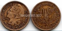 монета Камерун 50 сантим 1925 год