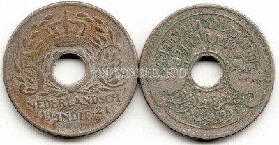 монета Нидерландская Ост-Индия 5 центов 1921 год
