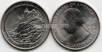 США 25 центов 2012Р год штат Мэн Национальный парк Акадия, 13-й