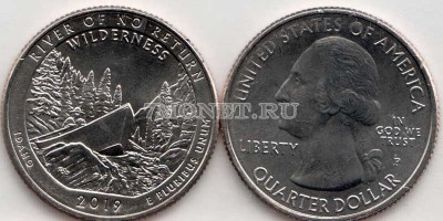 США 25 центов 2019Р Айдахо Резерват Фрэнка Чёрча, 50-й