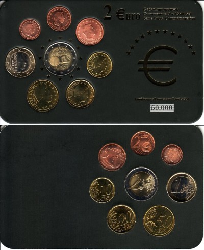 ЕВРО набор из 8-ми монет Люксембург 2004 - 2007 годы