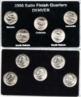 США набор из 5-ти квотеров 2006 год монетный двор Денвер