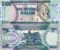 бона Гайана 100 долларов 2006 год