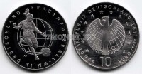 монета Германия 10 евро  2011 год Чемпионат мира по футболу среди женщин 2011