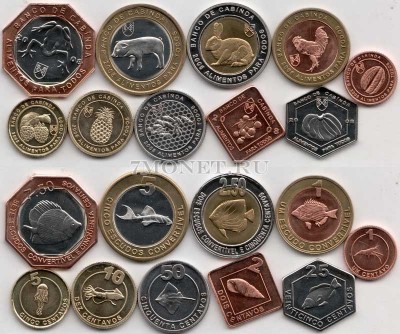 Кабинда набор из 10-ти монет 2008 год