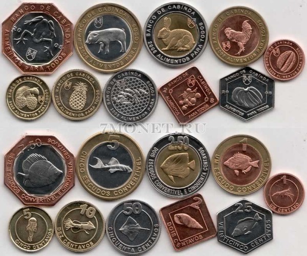 Кабинда набор из 10-ти монет 2008 год