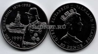 монета Фолклендские острова 50 пенсов 1999 год Уинстон Черчилль