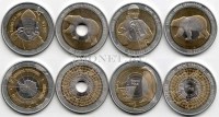 Арктические территории набор из 4-х монет 10 долларов 2011 год триметалл