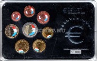 ЕВРО набор из 8-ми монет Люксембург в пластиковой упаковке, цветной