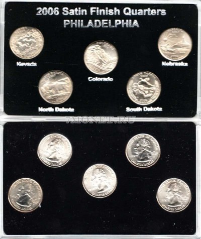 США набор из 5-ти квотеров 2006 год монетный двор Филадельфия
