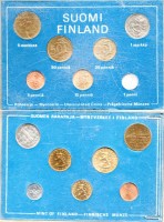 Финляндия набор из 7-ми монет 1974 год в буклете