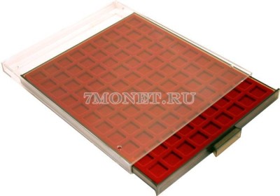 бокс для 99 монет с квадратными ячейками