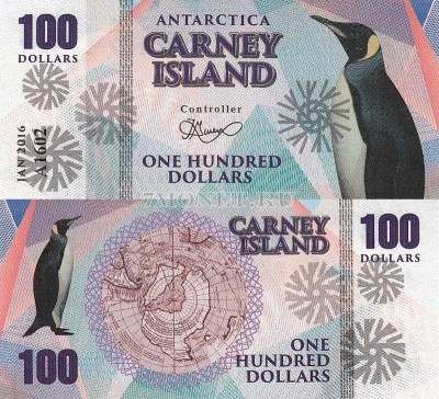 бона Остров Карней 100 долларов 2016 год
