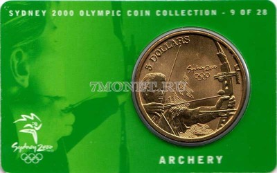 монета Австралия 5 долларов 2000 год Олимпийские игры в Сиднее - Стрельба из ...