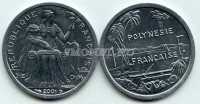 монета Полинезия 1 франк 2001 год