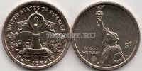 монета США 1 доллар 2019Р год, серия Инновации США - Лампа накаливания Томаса Эдисона