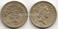 монета Великобритания 1 фунт 1992 год 