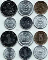 Китай набор из 6-ти монет