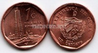 монета Куба 1 центаво 2006 - 2007 год Площадь Революции