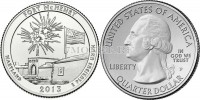 США 25 центов 2013 год штат Мэриленд Национальный памятник Форт МакГенри, 19-й