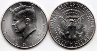 монета США 1/2 доллара 2014D год Кеннеди