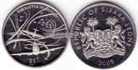 монета Cьерра-Леоне 1 доллар 2005 года Британская битва