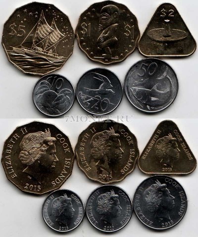 Острова Кука набор из 6-ми монет 2015 год