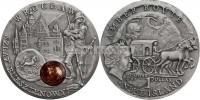 монета Ниуэ 1 доллар 2009 год Серия "Янтарный путь". Вроцлав