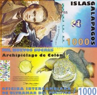 бона Галапагосские острова (Эквадор) 1000 новых сукре 2011 год