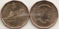 монета Канада 1 доллар 2010 год 100-лет королевскому канадскому военно-морскому флоту