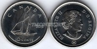 монета Канада 10 центов 2016 год