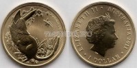 монета Австралия 1 доллар 2011 год Серия детеныши животных - Билби