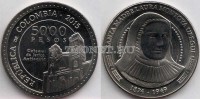 монета Колумбия 5000 песо 2015 год Лаура Святой Екатерины Сиенской