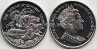монета Сандвичевы острова 2 фунта 2016 год серия «Зоны Океана». Полуночная зона