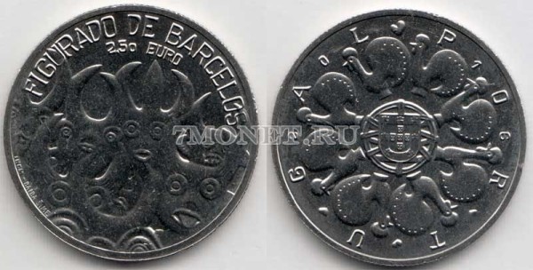 монета Португалия 2,5 евро 2016 год Керамика из Барселуш