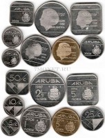 Аруба набор из 8-ми монет