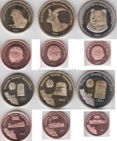 Нахичеванская Автономная Республика набор из 6-ти монетовидных жетонов 2015 год фауна
