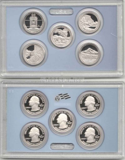 США набор из 5-ти квотеров 2010 года  Proof