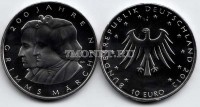 монета Германия 10 евро  2012 год Братья Гримм