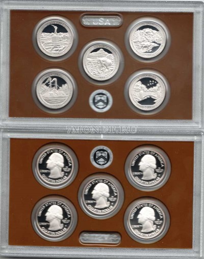 США набор из 5-ти квотеров 2011 года  Proof