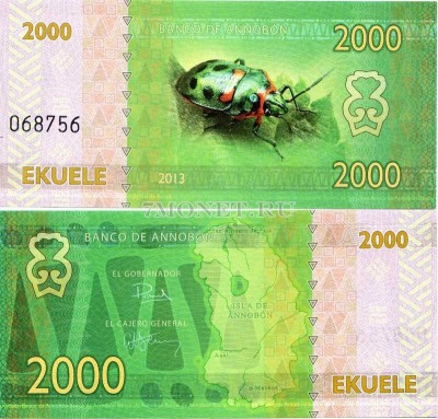 бона Остров Аннобон 2000 экуэль 2013 год Жук