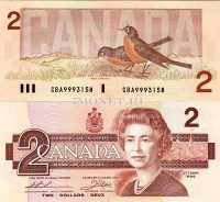 бона Канада 2 доллара 1986 год
