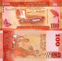 бона Шри-Ланка 100 рупий 2010 год