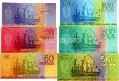 Кабинда набор из 6-ти банкнот 2013 год Корабли и Рыбы