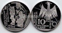 монета Германия 10 евро  2012D год 100 лет Немецкой национальной библиотеке