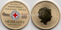 монета Австралия 1 доллар 2014 год 100 лет Австралийскому Красному кресту