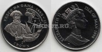 монета Остров Мэн 1 крона 1998 год Васко да Гама