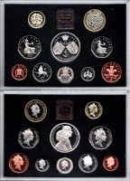 Великобритания набор из 10-ти монет и жетона 1997 год (Proof)