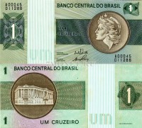 бона Бразилия 1 крузейро 1970-1972 год