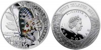 монета Ниуэ 1 доллар 2010 год бабочка «Аполлон обыкновенный»